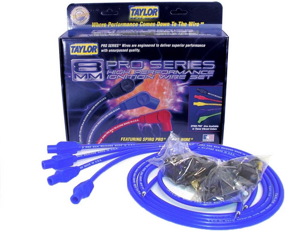 Taylor Cable 73635 Spiro-Pro Blue Spark Plug Wire Set
