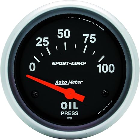 Auto Meter 3522 Sport-Comp Electric Oil Pressure Gauge