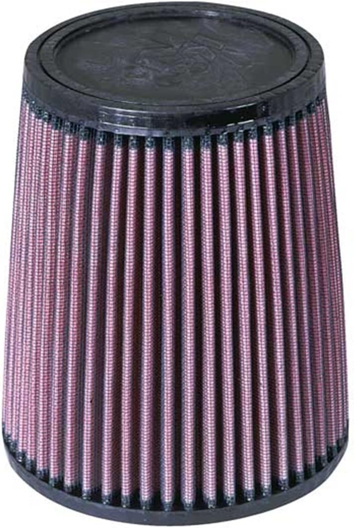 K&N Universal Clamp-On Air Filter: High Performance, Premium, Washable, Replacement Filter: Flange Diameter: 2.75 In, Filter Height: 7 In, Flange Length: 0.75 In, Shape: Round Tapered, RU-3610, Red
