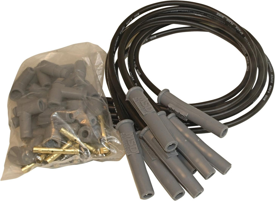 MSD 31193 Black 8.5mm Super Conductor Spark Plug Wire Set