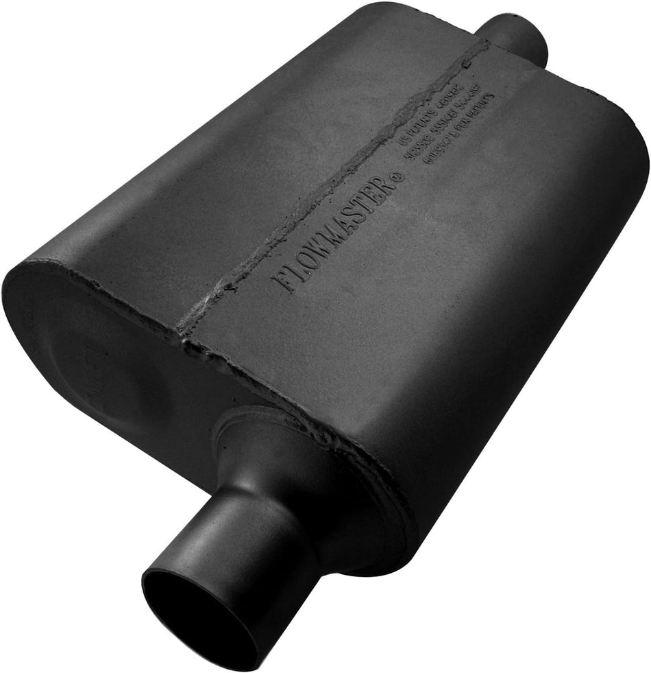 Flowmaster 942441 40 Delta Flow Muffler - 2.25 Offset IN / 2.25 Center OUT - Aggressive Sound,Black