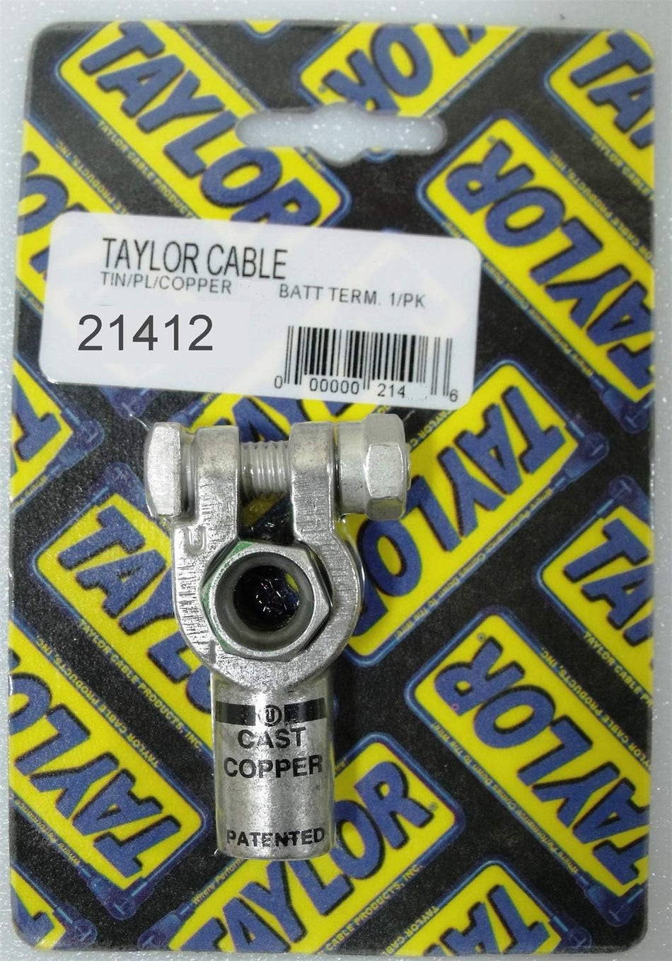 TAYLOR CABLE 21412 BATT TERM 1-1/0GA BRS 1PK