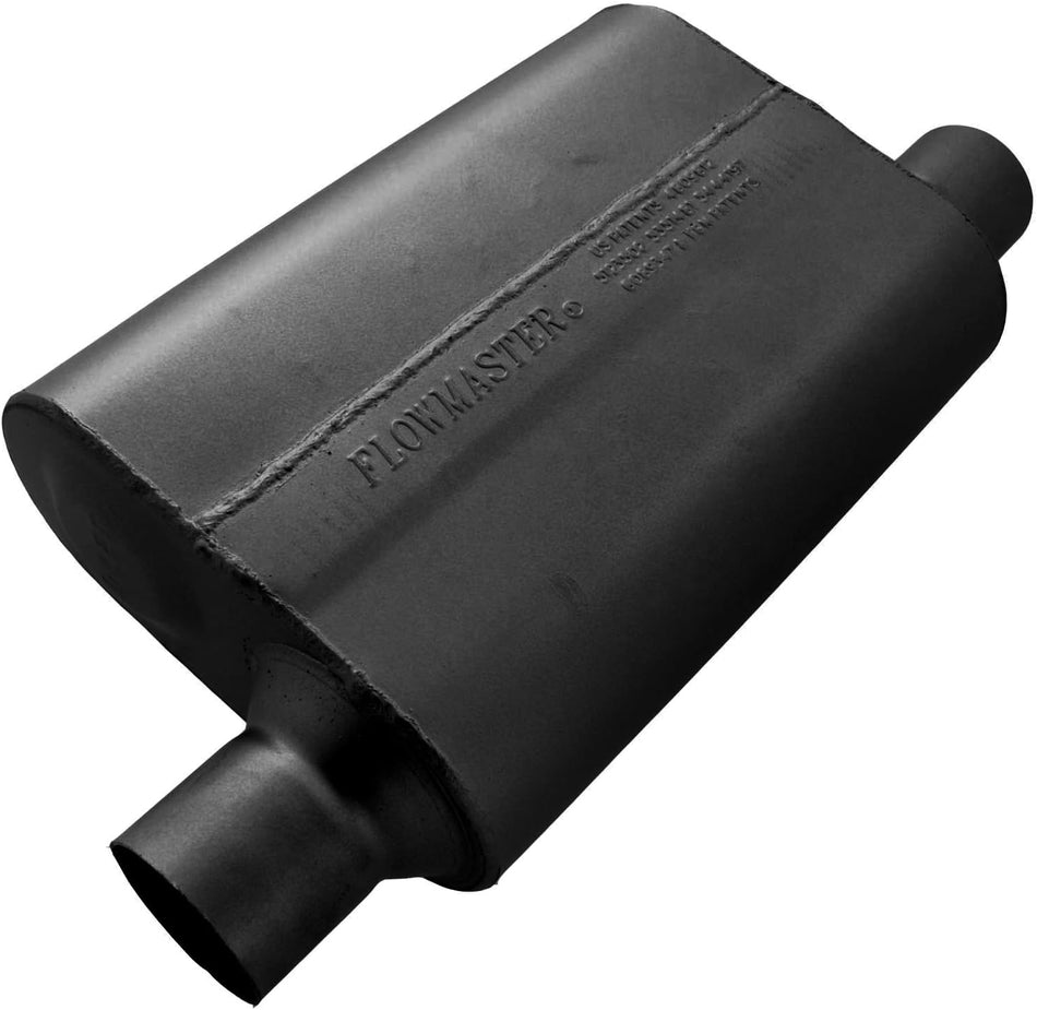 Flowmaster 942544 40 Delta Flow Muffler - 2.50 Offset IN / 2.50 Same Side OUT- Aggressive Sound