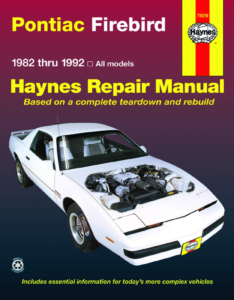 Pontiac Firebird (82-92) Haynes Repair Manual (Haynes Repair Manuals)