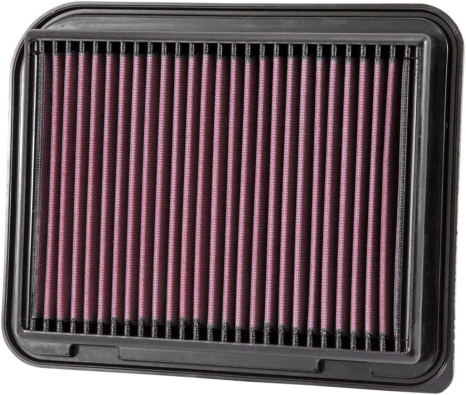 K&N Engine Air Filter: High Performance, Premium, Washable, Replacement Filter: 2003-2019 MITSUBISHI/CITROEN/PEUGEOT (ASX, Grandis, Outlander, Eclipse Cross, Lancer, RVR, Evolution, 4008), 33-3015, Heather Red