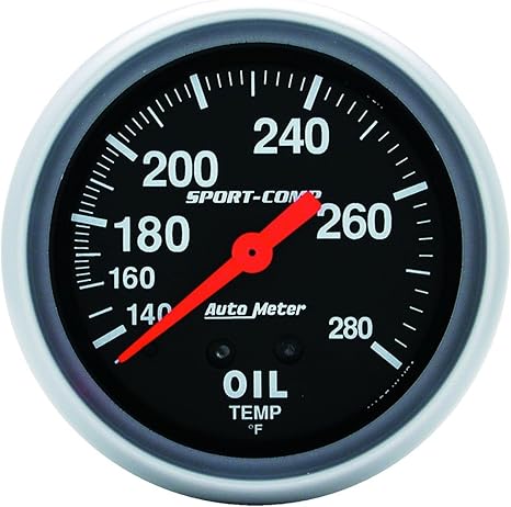 Auto Meter 3443 Sport-Comp Mechanical Oil Temperature Gauge