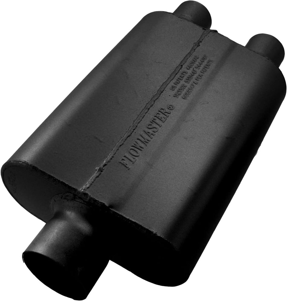 Flowmaster 9430422 40 Delta Flow Muffler - 3.00 Center IN / 2.25 Dual OUT - Aggressive Sound