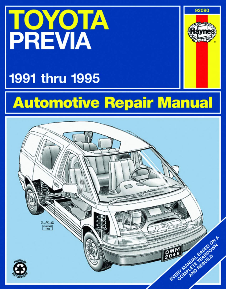 Toyota Previa Van '91'95 (Haynes Repair Manuals)