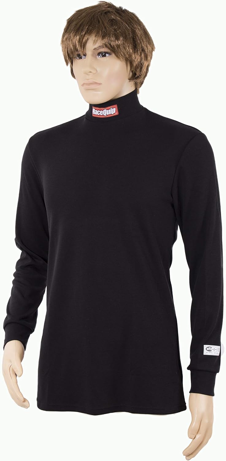 SFI 3.3 Fire Retardant Underwear Top Medium Black