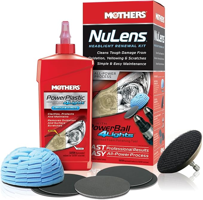 Mothers 7251 NuLens Headlight Renewal Kit, 8 fl. oz.