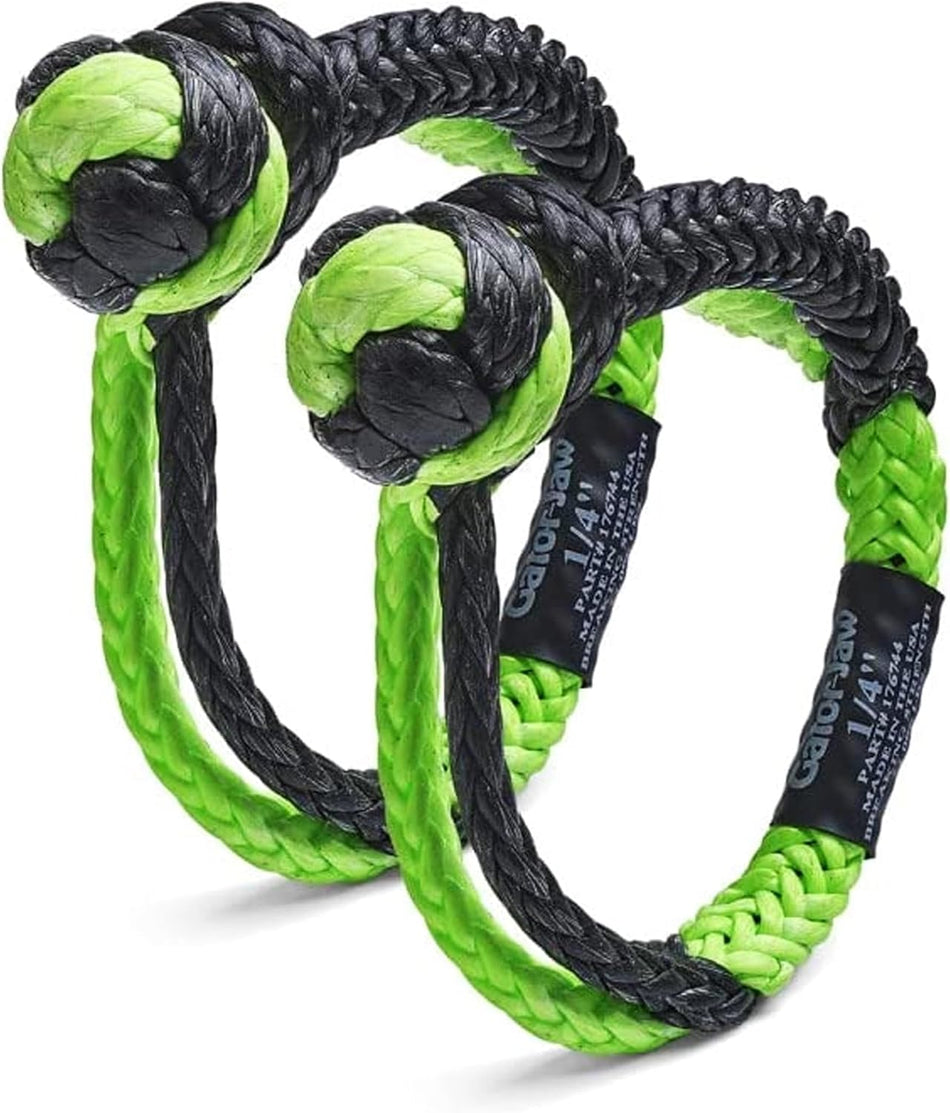 Bubba Rope Mini Gator Jaw 1/4" Soft Shackles (2)