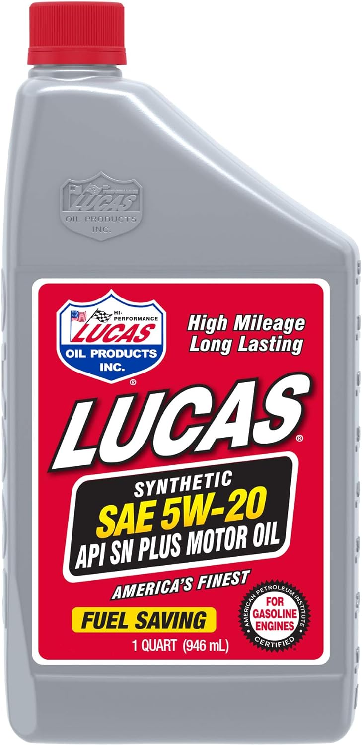 Lucas Oil 10082 SAE 5W-20 Synthetic Racing Oil - 1 Quart Bottle