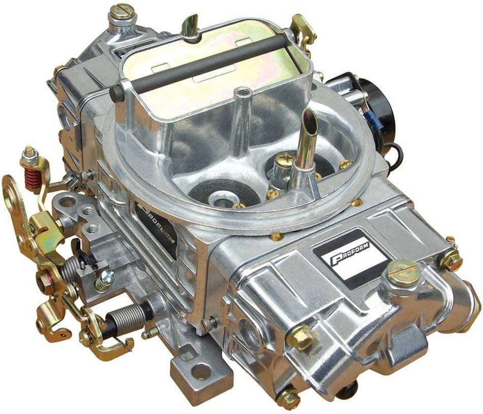 Proform 67254 Street Upgrade Series 600 CFM Polished Aluminum Dual Inlet 4-Barrel Square Bore Mechanical Secondary Carburetor with Electric Choke