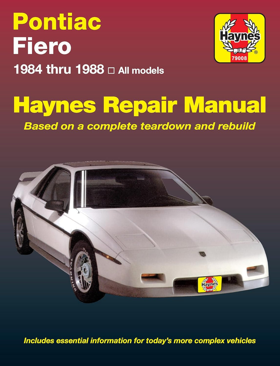 Pontiac Fiero (84-88) Haynes Repair Manual (Haynes Repair Manuals)