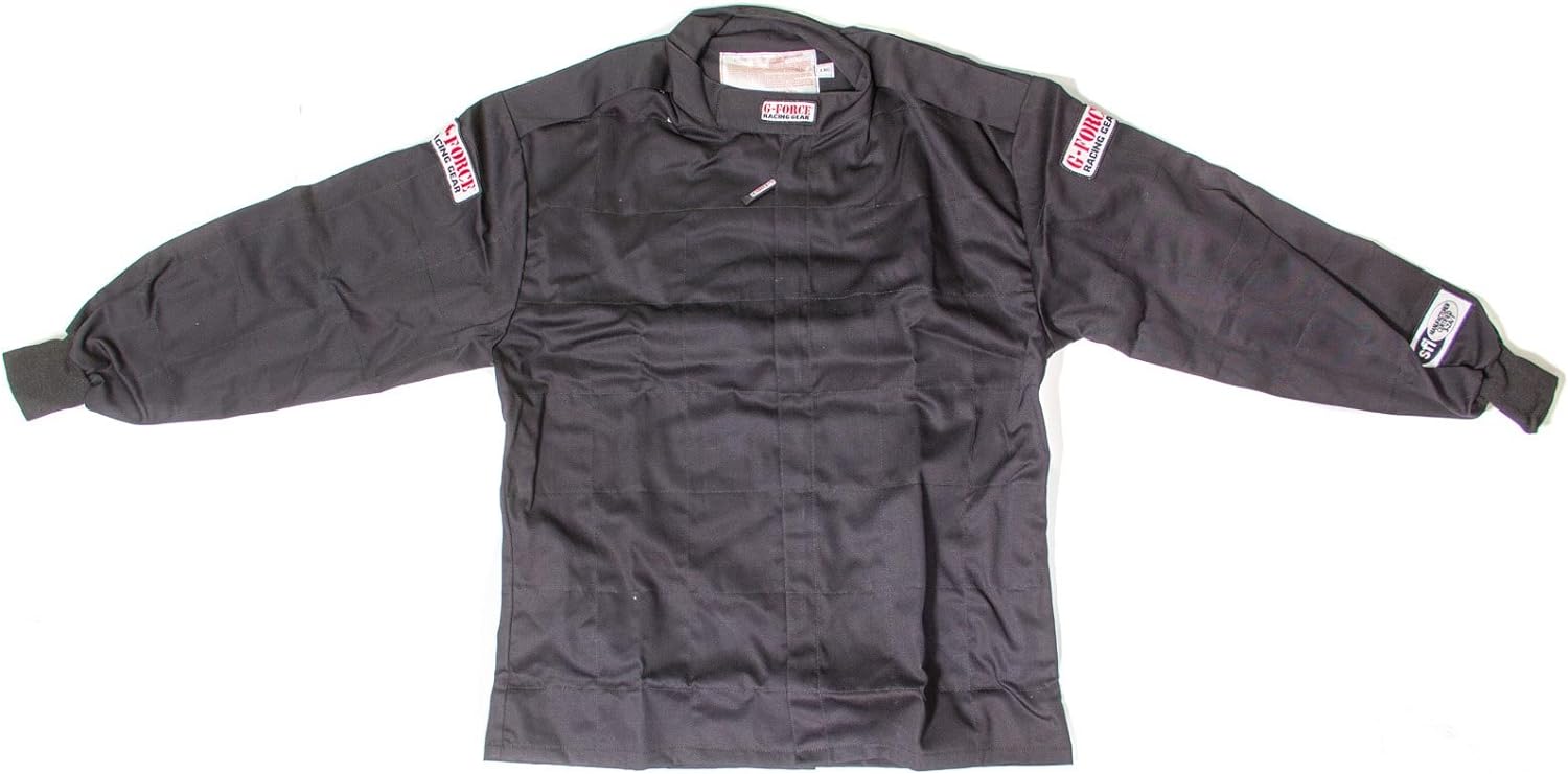 G-Force 4126LRGBK GF 125 Black Large Single Layer Racing Jacket – Fast ...