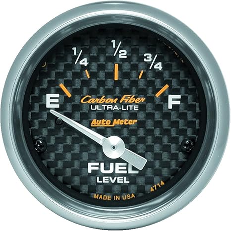 Auto Meter 4714 Carbon Fiber Electric Fuel Level Gauge