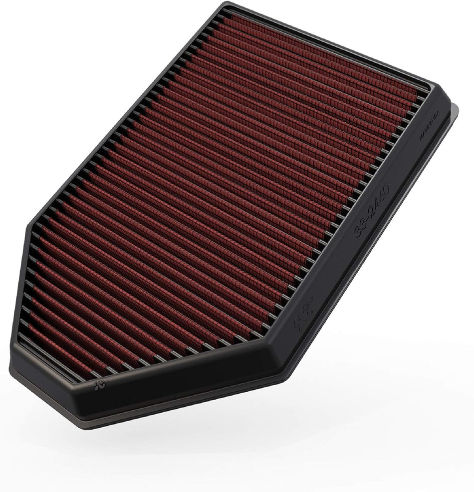 K&N Engine Air Filter: High Performance, Premium, Washable, Replacement Filter: 2011-2019 Chrysler/Dodge V6/V8 (Charger, Challenger, 300), 33-2460
