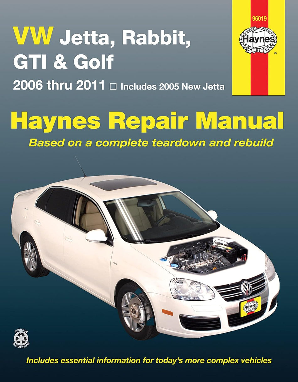 VW Jetta, Rabbit, GTI & Golf 2006 thru 2011 Haynes Repair Manual: 2006 Thru 2011 - Includes 2005 New Jetta (Haynes Manuals)