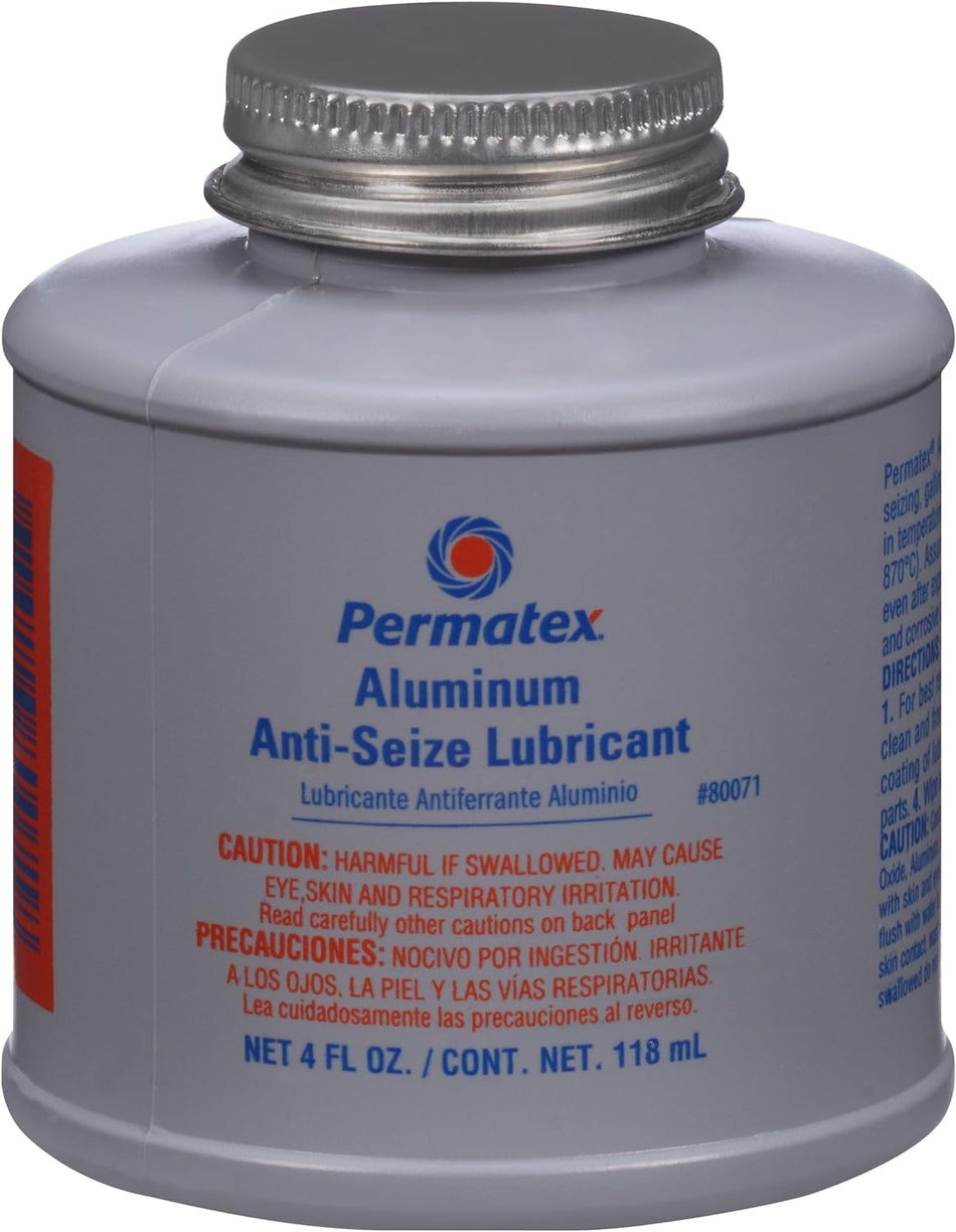 Permatex 80071 Anti-Seize Lubricant with Brush Top Bottle, 4 oz.