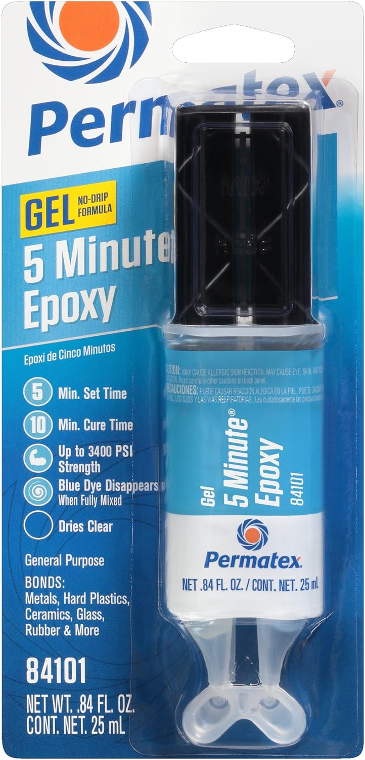 Permatex 84101 PermaPoxy 5 Minute General Purpose Epoxy, 0.84 oz.