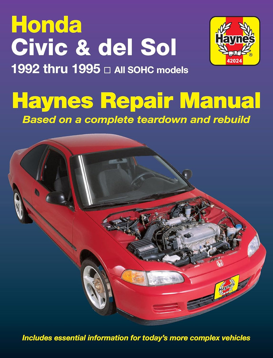 Honda Civic & del Sol covering (92-95) Haynes Repair Manual