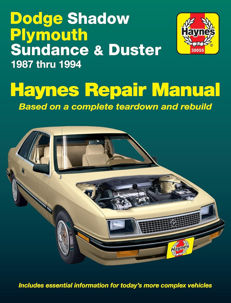 Dodge Shadow, Plymouth Sundance & Duster (87-94) Haynes Repair Manual (Does not include information specific to flexible fuel models. Includes vehicle ... exclusion noted) (Haynes Repair Manuals)