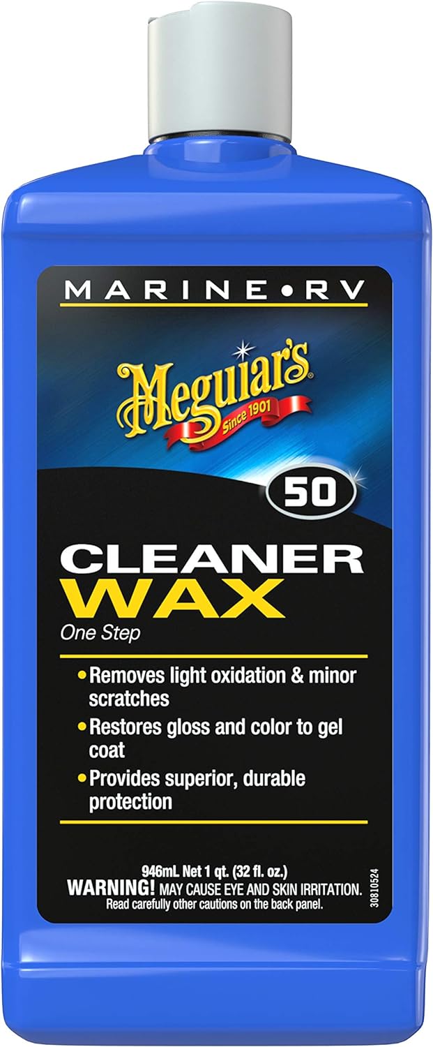 Meguiar's M5032 Marine/RV One Step Cleaner Wax, 32 fl oz