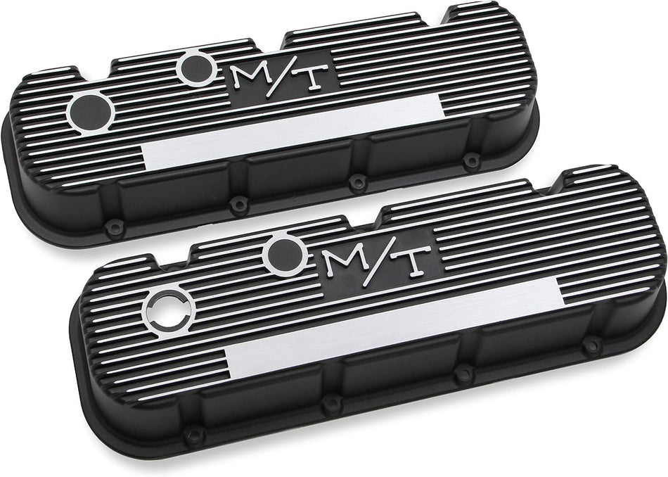 Holley 241-85 M/T Black Krinkle Valve Cover for BB Chevy