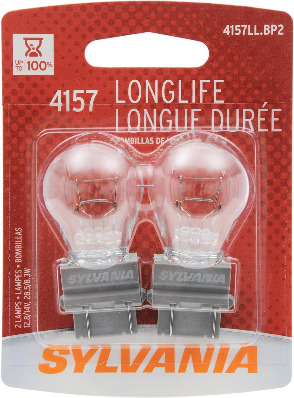 SYLVANIA 4157 Long Life Miniature Bulb, (Contains 2 Bulbs)