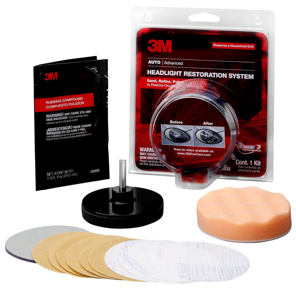 3M Headlight Lens Restoration System, 39008