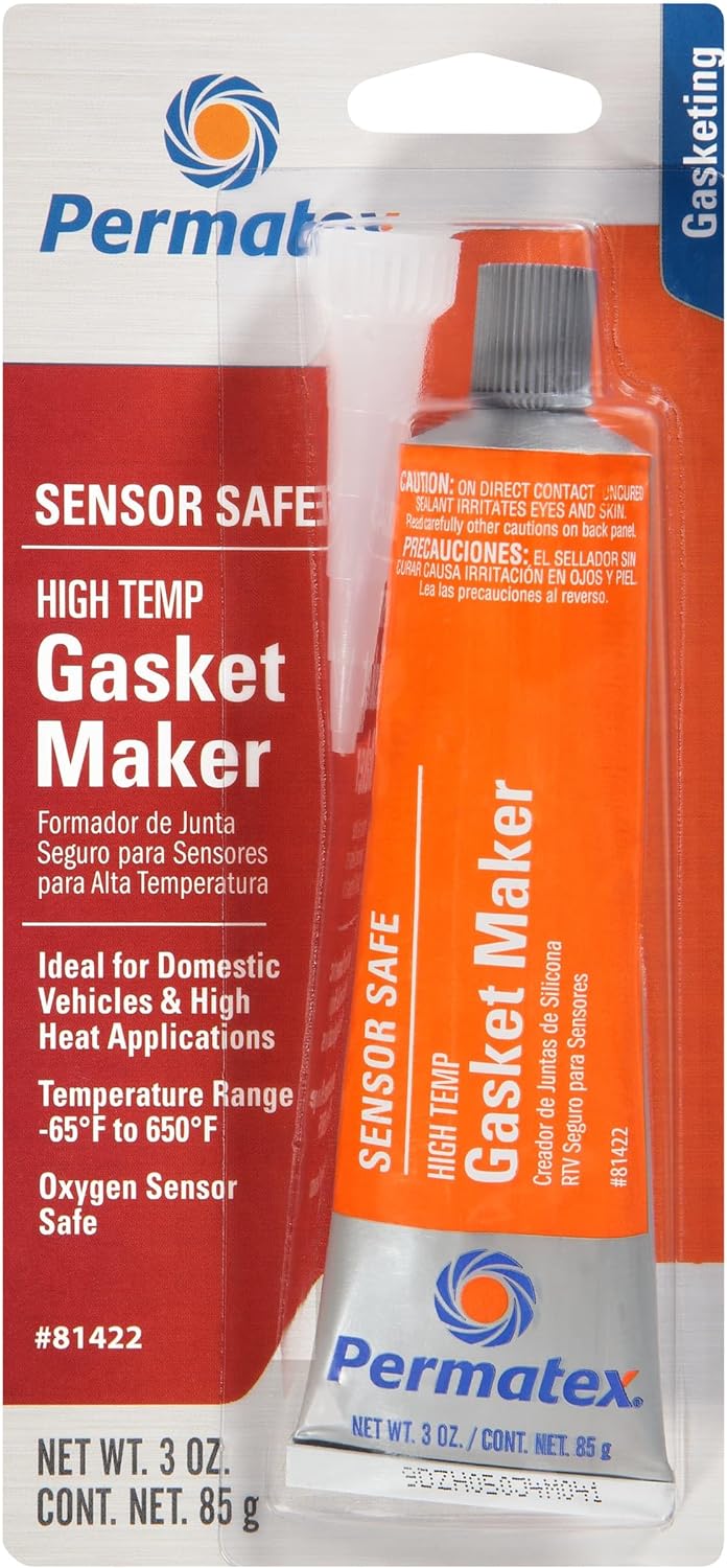 Permatex 81422 Sensor-Safe High-Temp RTV Silicone Gasket Maker, 3 oz.