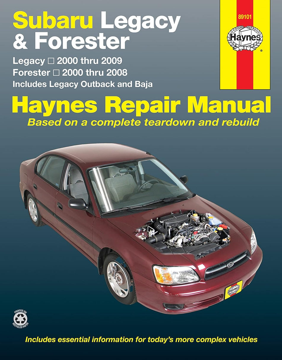 Subaru Legacy 2000-2009 & Forester 2000-2008 Repair Manual (Haynes Repair Manual)