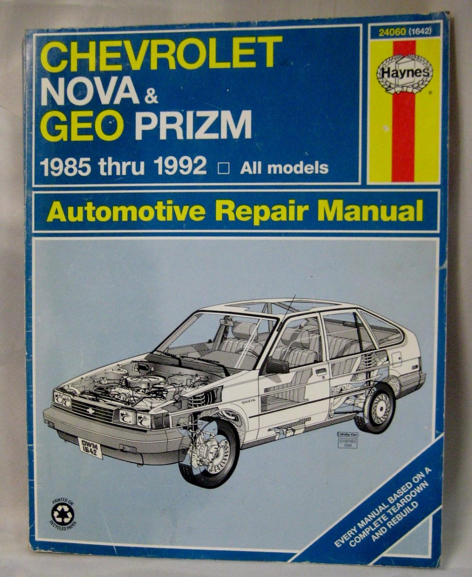 Haynes Chevy Nova, Geo Prism, 1985-1992 (Haynes Manuals)