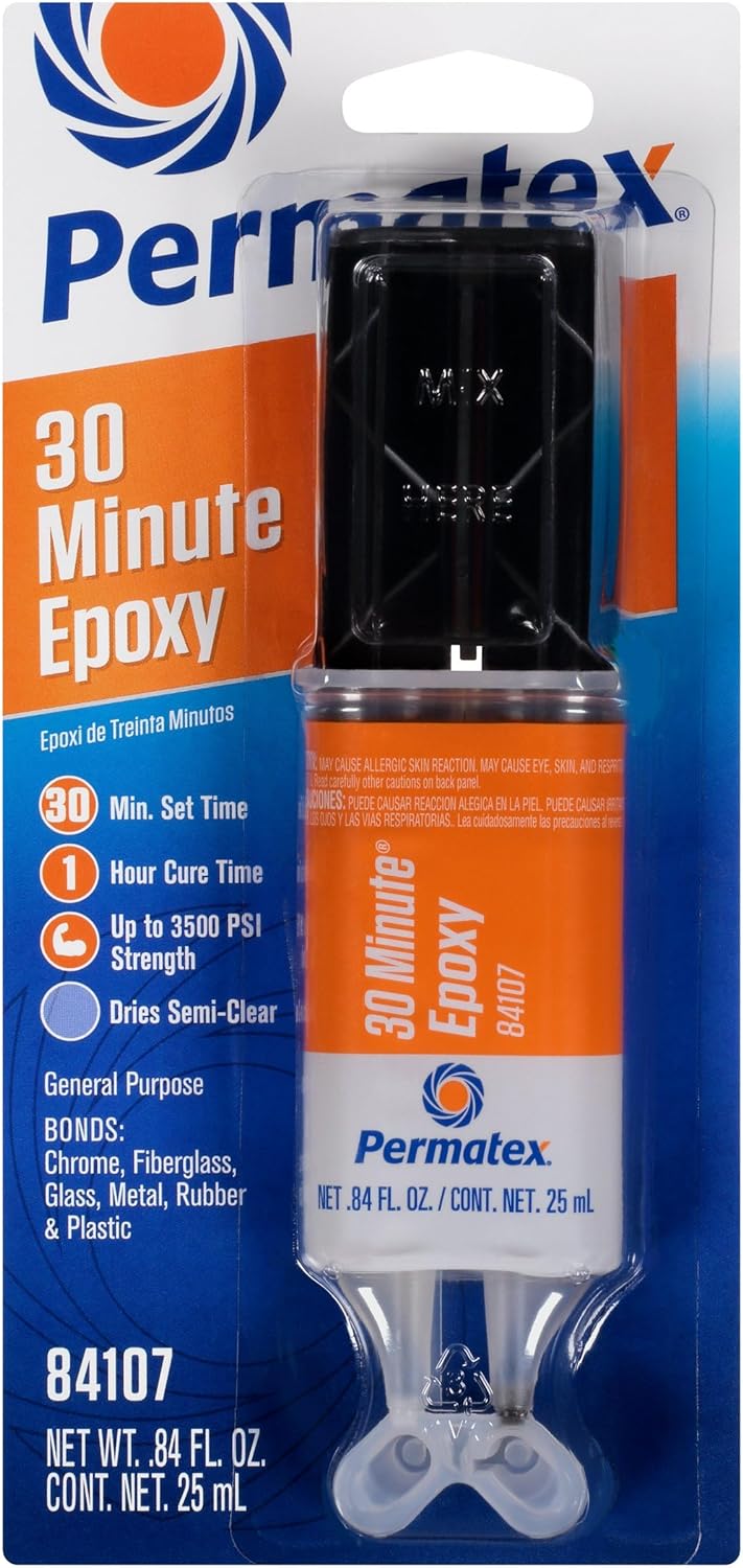 Permatex 84107 PermaPoxy 30 Minute High Strength General Purpose Epoxy, 0.84 oz.