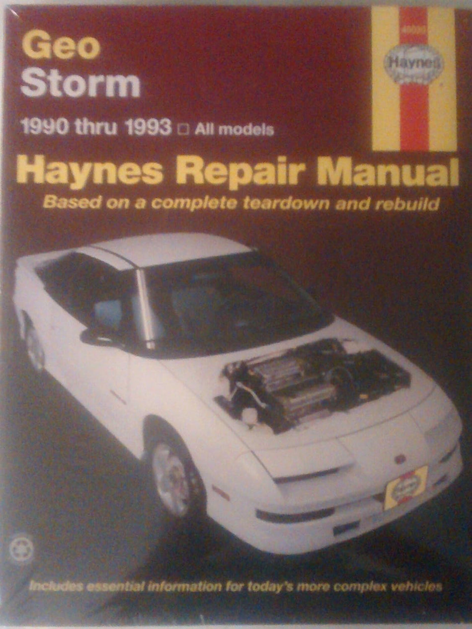 Geo Storm Automotive Repair Manual 1990 thru 1993