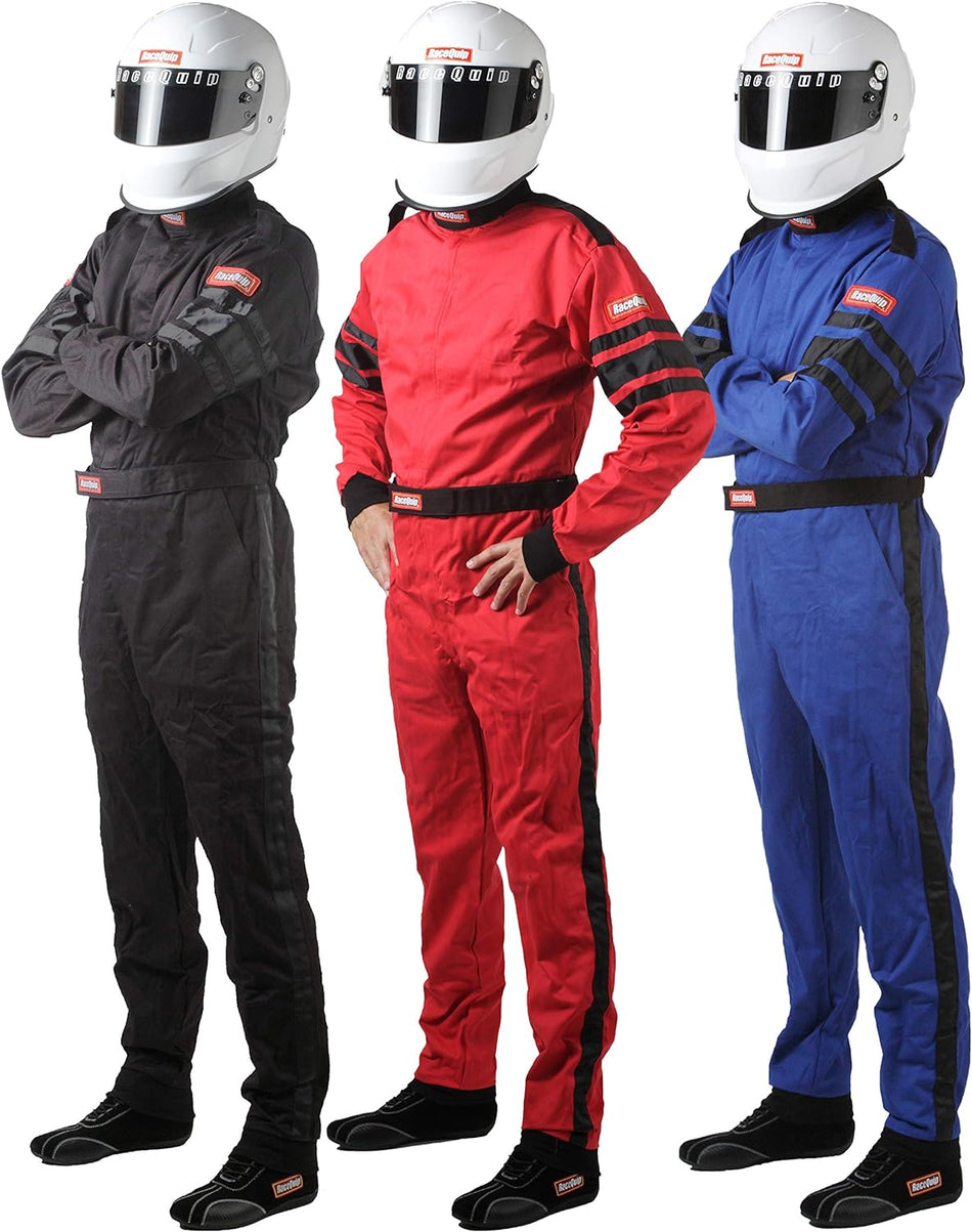 RaceQuip 110025 110 Series Large Blue SFI 3.2A/1 Single Layer One-Piece Driving Suit