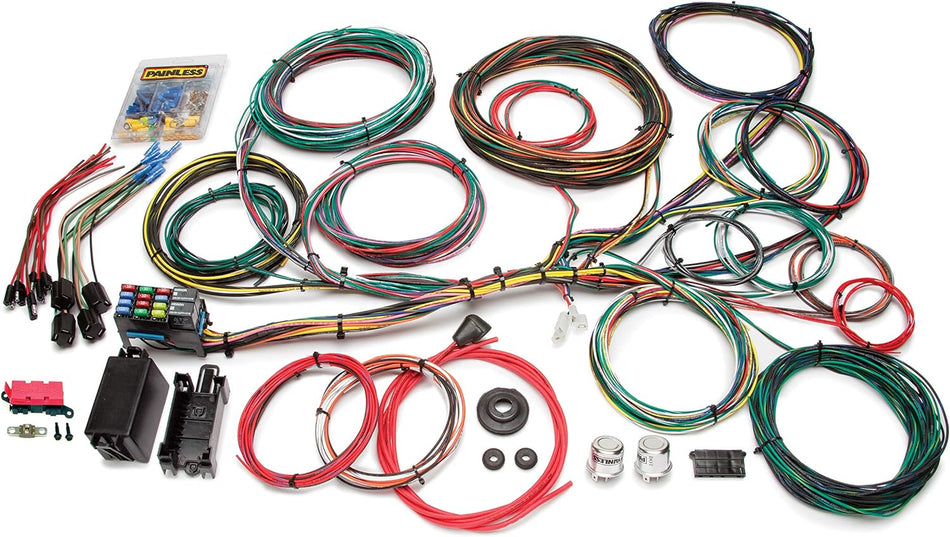 Painless Performance 10123 Customizable Ford Color Coded Chassis Harness (1966-1976) - 21 Circuits