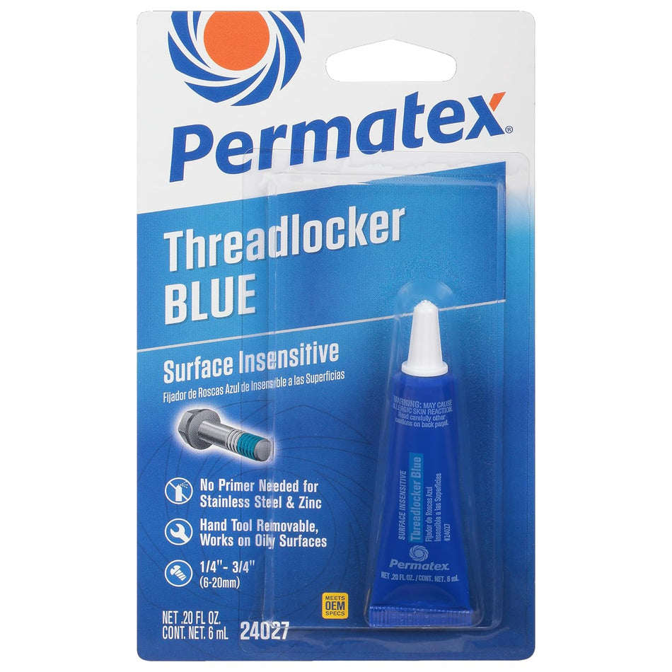 Permatex 24027 Surface Insensitive Threadlocker Blue, 0.20 oz.