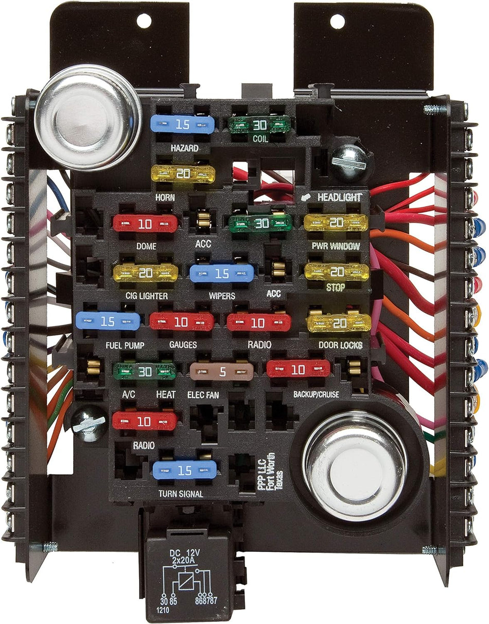 Painless Performance 30003 Universal Pre-Wired 20-Circuit Fuse Block