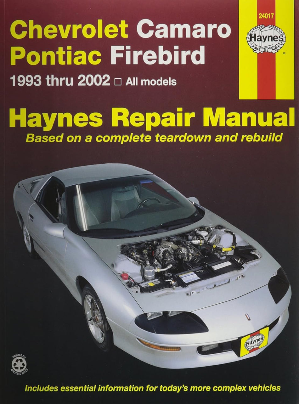 HAYNES REPAIR MANUAL for CAMARO/FIREBIRD NUMBER 24017