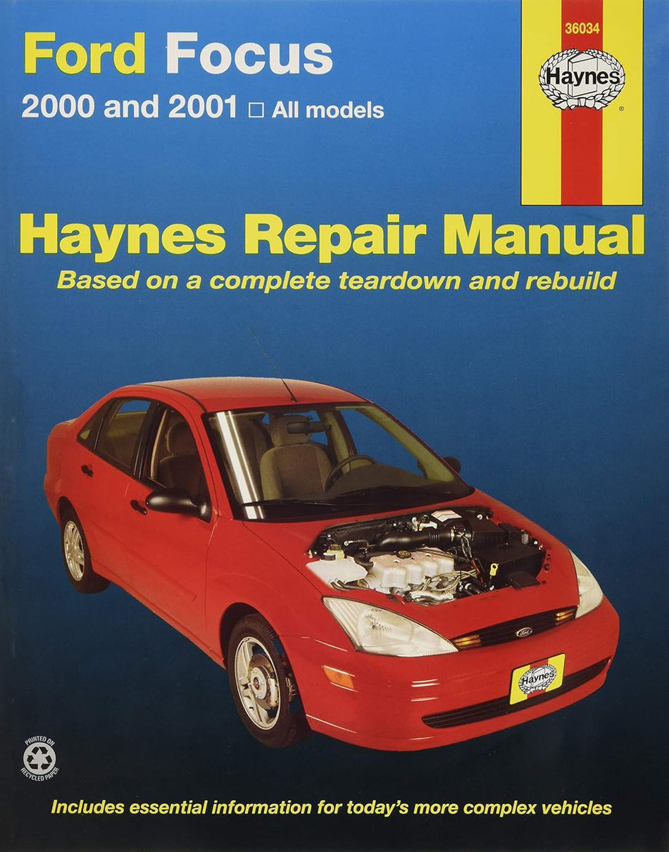 Repair Manual; Ford/ Mercury; Focus 2000 Thru 2007; English; Paper Format