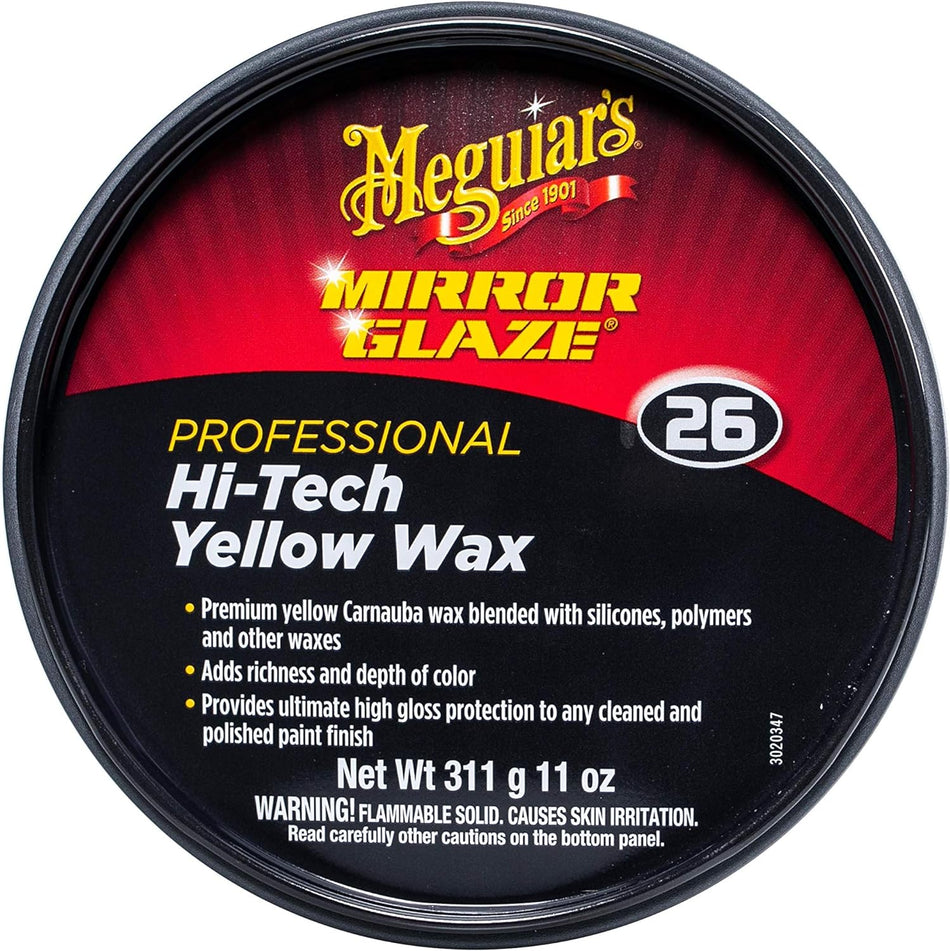 MEGUIAR'S  M2611 Mirror Glaze Hi-Tech Yellow Wax, 11 Ounce Paste