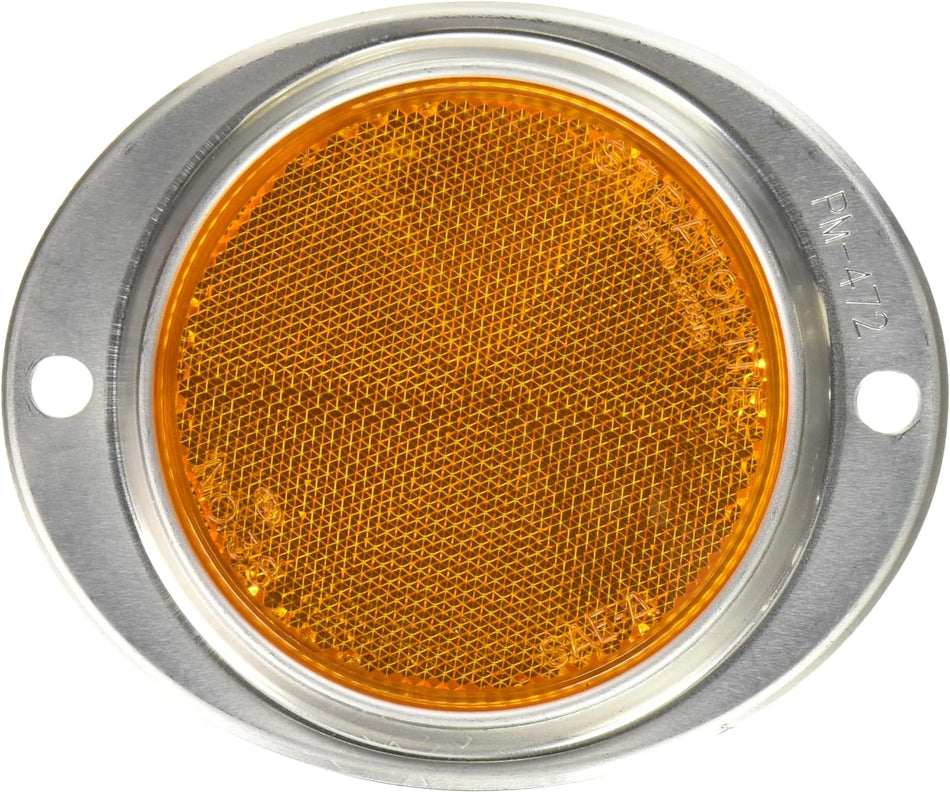 Peterson Manufacturing V472A Amber 3" Aluminum Oval Reflector