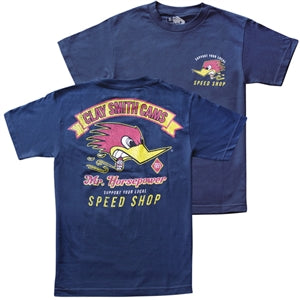 Mooneyes Clay Smith Vintage Speed Shop T-shirt - Navy - 2XL