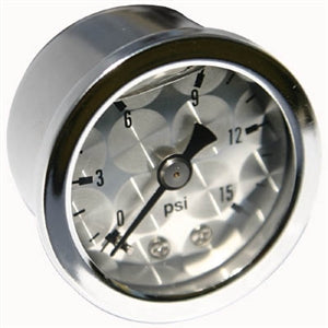 Moon Engine-Turned FACIA Pressure Gauge 0-15 lbs MPG210LF