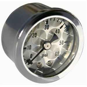 Engine-Turned FACIA Pressure Gauge 0-60 lbs