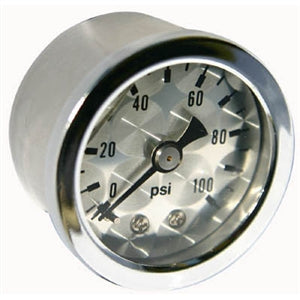 Moon Engine-Turned FACIA Pressure Gauge 0-100 lbs MPG220LF