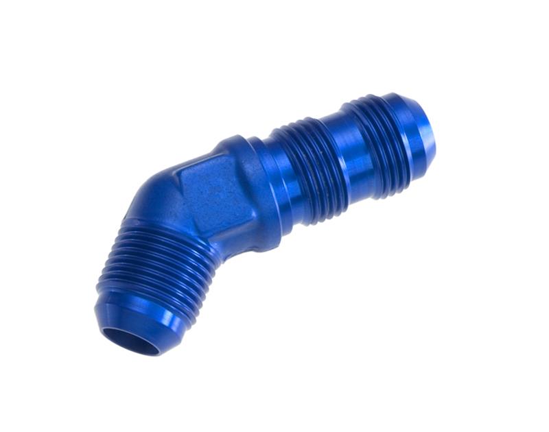 -16 AN male bulkhead, 45 degree - blue