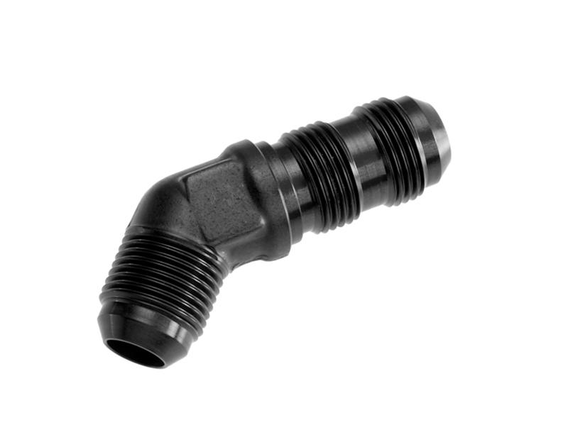 -16 AN male bulkhead, 45 degree - black