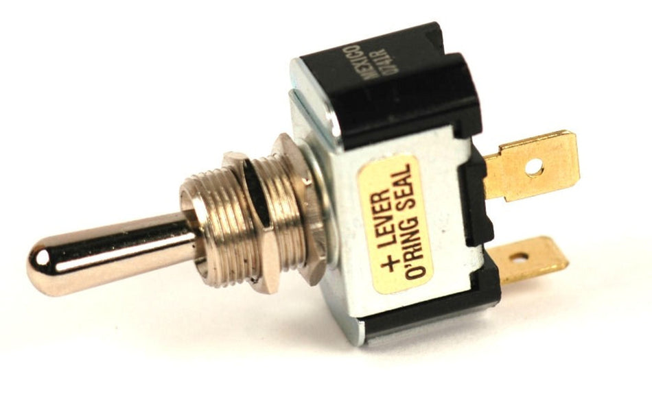 (ON)-OFF-(ON)  TOGGLE SWITCH -- METAL LEVER--.250" TAB TERMINALS